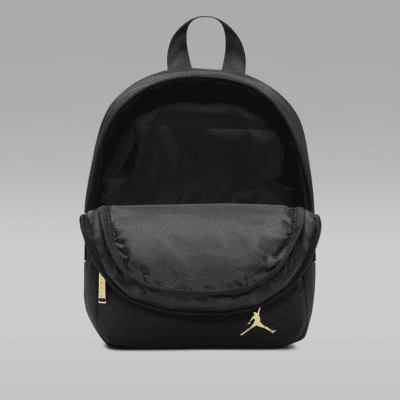 Jordan Black and Gold Backpack Medium Backpack. Nike JP
