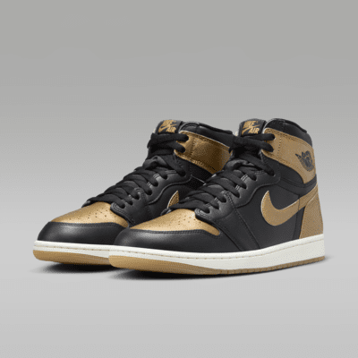 Air Jordan 1 Retro High OG 'Black and Gold' Men's Shoes