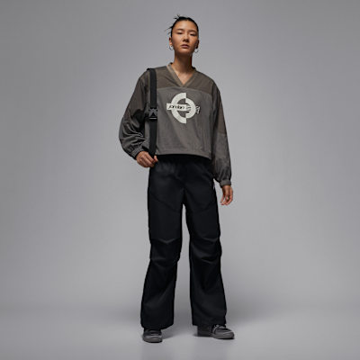 조던 브루클린 여성 우븐 긴팔 그래픽 풀오버