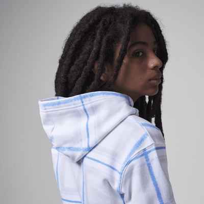Sudadera con gorro sin cierre de tejido Fleece para días festivos para niños talla grande Jordan Brooklyn Essentials