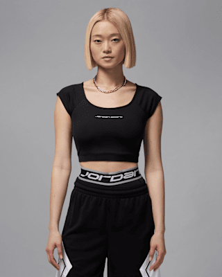 Женские шорты Jordan Sport Short-Sleeve Knit Crop Top
