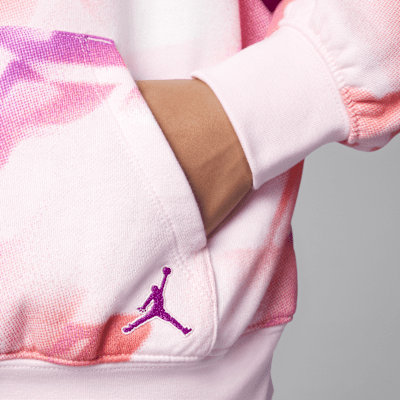 Sudadera con gorro sin cierre estampada Triple Team para niños talla grande Jordan