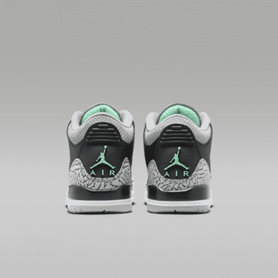 Tenis para niños grandes Air Jordan 3 Retro "Green Glow"