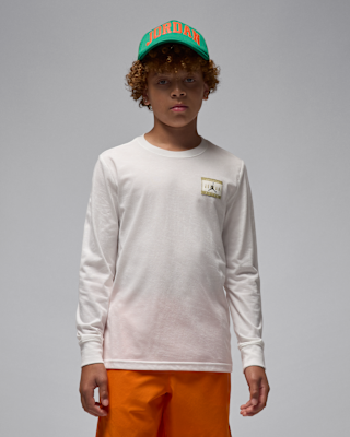 Детская футболка Air Jordan Big Kids' Label Long Sleeve