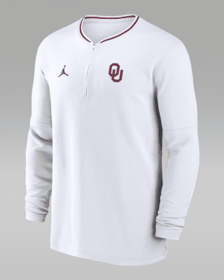 Мужские  Oklahoma Sooners Sideline Coach Jordan Dri-FIT College 1/2-Zip Long-Sleeve Top