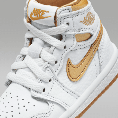 ジョーダン 1 レトロ HIGH OG "White and Gold" ベビーシューズ