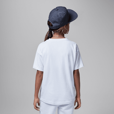 Playera con gráfico Push Through Jordan para niños talla grande