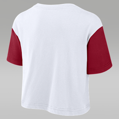 Oklahoma Script Women's Jordan Brand Dri-FIT College Cropped T-Shirt