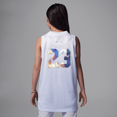 Jersey con estampado metalizado para niños talla grande Jordan