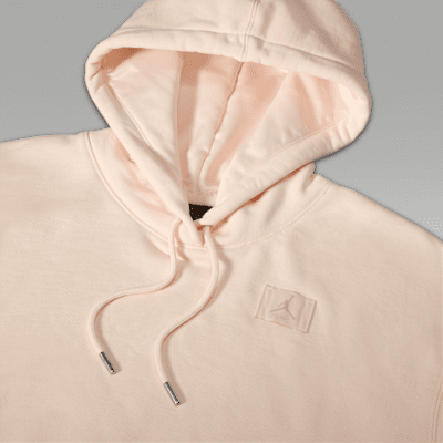Sudadera sin cierre con gorro forrado de satén para mujer Jordan Flight Fleece
