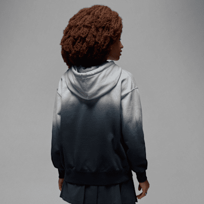 Sudadera sin cierre con gorro forrado de satén para mujer Jordan Flight Fleece