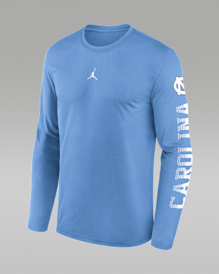 Мужская футболка North Carolina Primetime Legend Jordan Brand Dri-FIT College Long-Sleeve