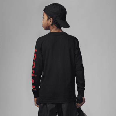 Jordan Big Kids' Back Screen Long Sleeve T-Shirt