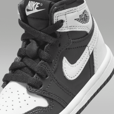 Jordan 1 Retro High OG Black u0026 White Baby/Toddler Shoes. Nike.com