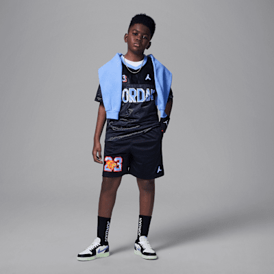 Jordan Customized Air Big Kids' Flame Shorts
