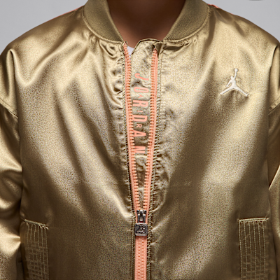 Chamarra bomber de satén en colores contrastantes para niños talla grande Jordan