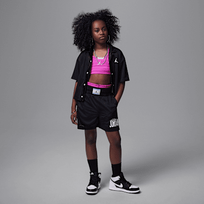 Jordan Dri-FIT Training Camp Big Kids' Jumpman Mesh Shorts