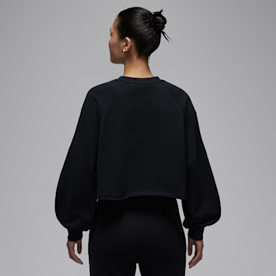 조던 플라이트 플리스 여성 모드 크롭 크루넥 스웻셔츠