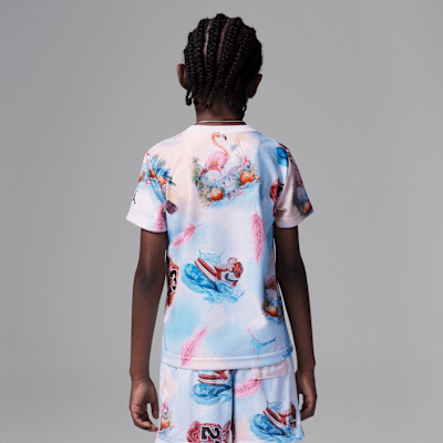 Playera con estampado de flamenco para niños talla pequeña Jordan