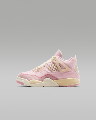 Детские кроссовки Jordan 4 Retro "Pearl Pink and Iced Carmine" Little Kids'