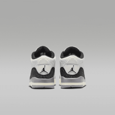 Tenis para niños de preescolar Jordan 3 Retro "Cement Gray"