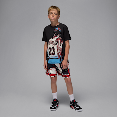 Jordan Sport Big Kids' Dri-FIT Printed Woven Diamond Shorts