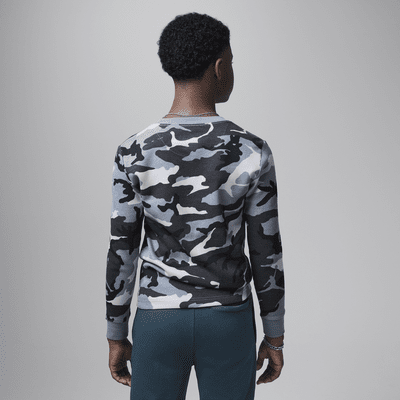 Jordan Brooklyn Essentials Big Kids' Camo Long Sleeve Top