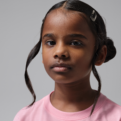 Jordan Little Kids' She's On Fire Script T-Shirt