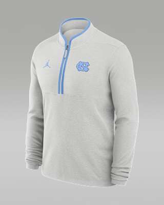 Мужские North Carolina Courtside Jordan Brand Dri-FIT College Half-Zip Top