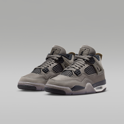 Air Jordan 4 Retro "Cave Stone and Black" Big Kids' Shoes