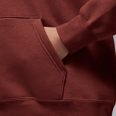 Sudadera sin cierre con gorro forrado de satén para mujer Jordan Flight Fleece