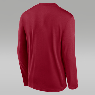 Playera universitaria de manga larga marca Jordan Dri-FIT para hombre Oklahoma Courtside Basketball Shootaround Legend