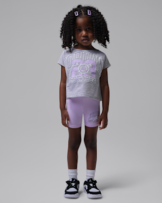 Детская футболка Jordan Toddler Boxy and Bike Shorts Set