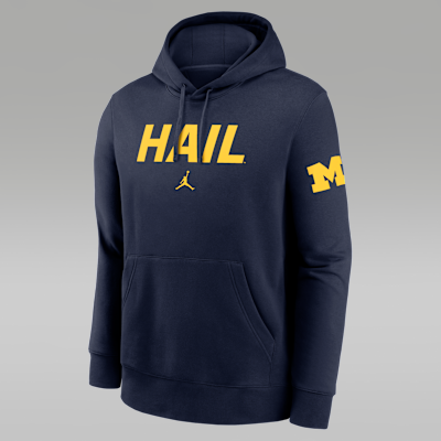 Michigan Club 2-Hit Nickname Men's Nike College Pullover Hoodie