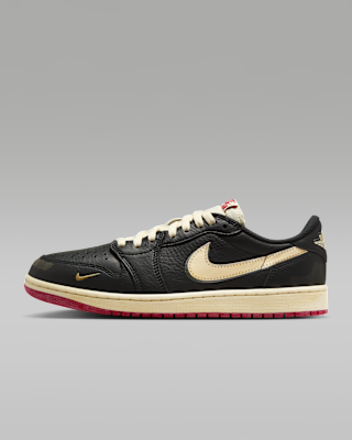 Nike Air Jordan 1 sneaker Zwart/Varsity Red/Muslin