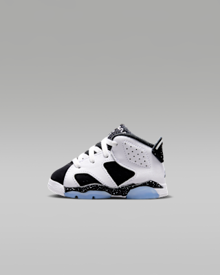 Детские кроссовки Jordan 6 Retro "Black and White" Baby/Toddler