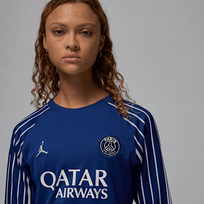 Jersey de fútbol de manga larga Jordan Dri-FIT Replica para mujer Paris Saint-Germain 2024/25 Stadium Fourth