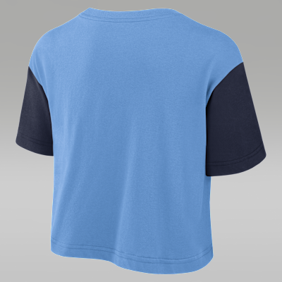 North Carolina Script Women's Jordan Brand Dri-FIT College Cropped T-Shirt