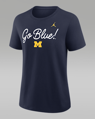 Женская футболка Michigan Script Mantra Logo Jordan Brand College