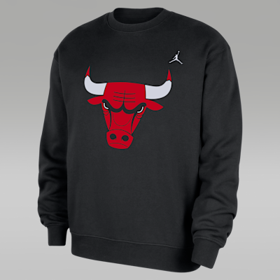 Chicago Bulls Statement Essentials Men's Jordan NBA Fleece Crew-Neck Sweatshirt