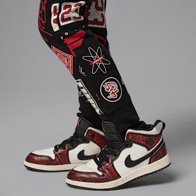 Jordan Brooklyn kétrészes, mintás polár kapucnispulóver-szett kisgyerekeknek