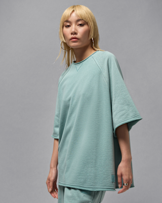 Женские шорты Jordan Flight Fleece Oversized Short-Sleeve French Terry Top