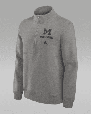 Мужские  Michigan Wolverines Primetime Club Jordan College 1/2-Zip Crew