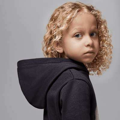 Conjunto de dos piezas de sudadera con gorro sin cierre de tejido Fleece para preescolar Jordan MVP