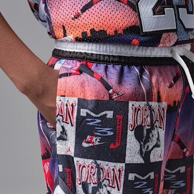 Jordan Dri-FIT Big Kids' MJ Printed Sport Diamond Shorts