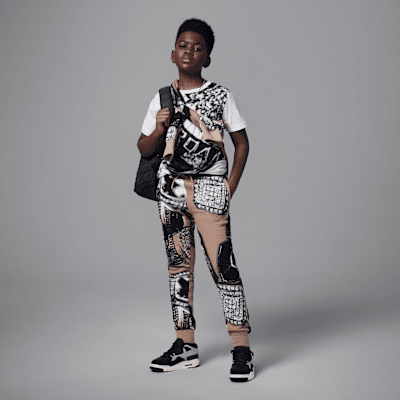 Pants de tejido Fleece estampados para niños talla grande Jordan MVP