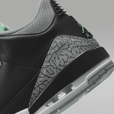 Air Jordan 3 Retro "Green Glow" Big Kids' Shoes