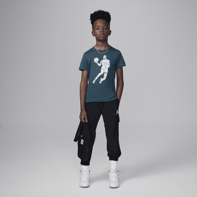 Playera con gráfico de lunares para preescolar Air Jordan