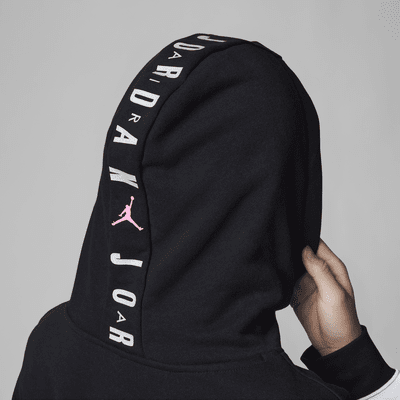 Sudadera con gorro sin cierre para niños talla grande Jordan Holiday Shine Glitter 