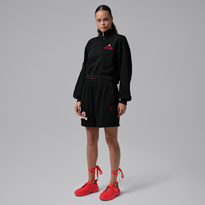 Jordan Brooklyn Fleece Çeyrek Fermuarlı Kadın Crop Üst görsel 7